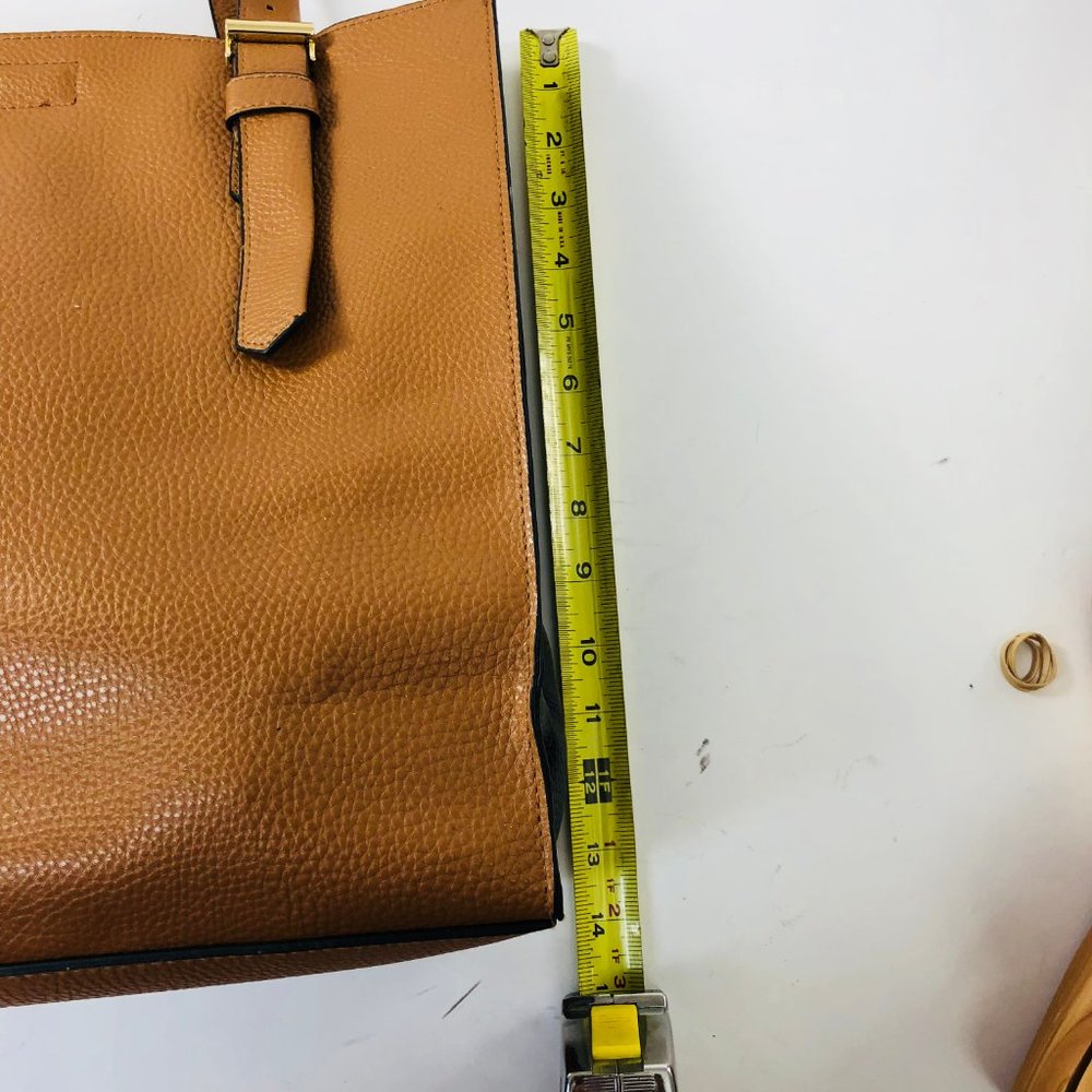 REED Tote Leather Cognac Brown Color Medium/Large - Picture 5 of 8